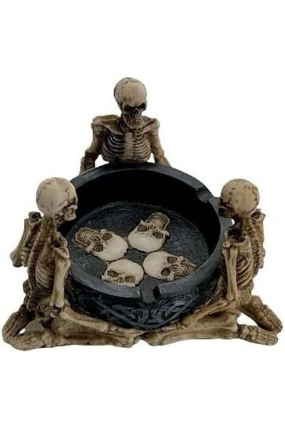 MIJOMA Ashtray, Resin, Black/brown, 10 X 10 X 9 Cm
