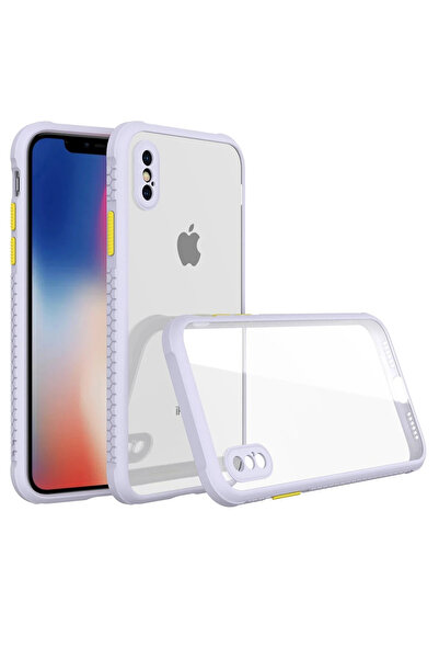 NewFace حافظة ايفون اكس اس ماكس ميامي سيليكون شفاف - ليلك 1494350709