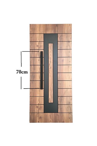 HOMDEP Steel Door Pull Handle Handle Rectangular Model Color Black 70cm