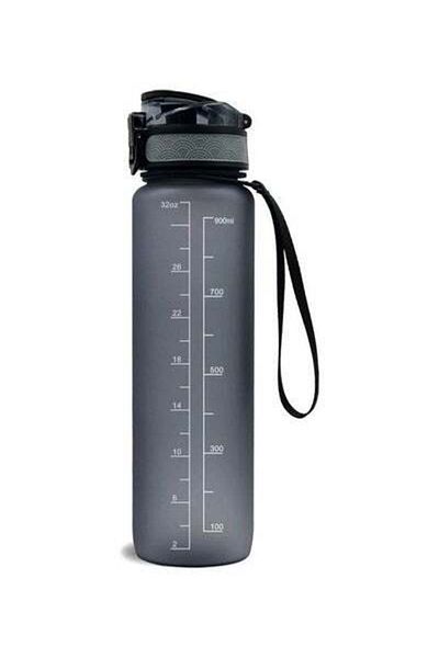 HALAMODO Sports Water Bottle with Time Marker BPA Free & Leak proof Portable Reusable Drinking Kettle Fitness