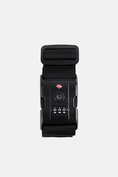 Catherine Malandrino Luggage Strap With Tsa Lock 5 X 190 Cm, Black