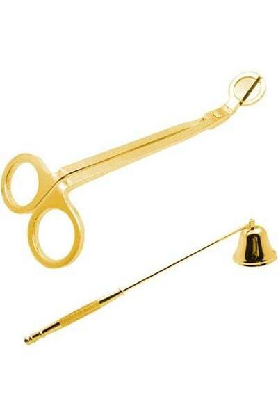 HALAMODO Wick Trimmer Candle Accessory Set Gold