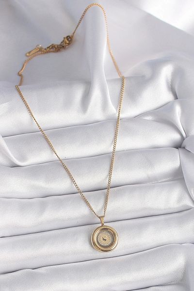 Clariss 316L Steel Gold Color Chain Gold Gold Model Women's Necklace