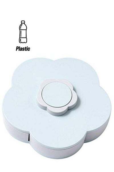 HALAMODO Flower Petal Candy Storage Box Blue/White