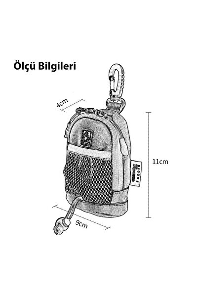 True Love Cordura Kumaşlı, Mavi Dışkı Torbası Çantası