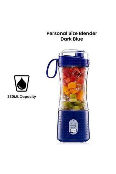 HALAMODO Multi-Design USB Rechargeable Electric Juice Blender 380.0 ml Blender-07 Dark Blue