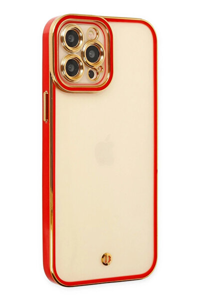 NewFace حافظة ايفون 12 برو من السيليكون بعدسة ليفا - أحمر 1491004709