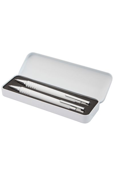 GiftExpress Sheridan White Mechanical Pencil and Ballpoint Pen Set