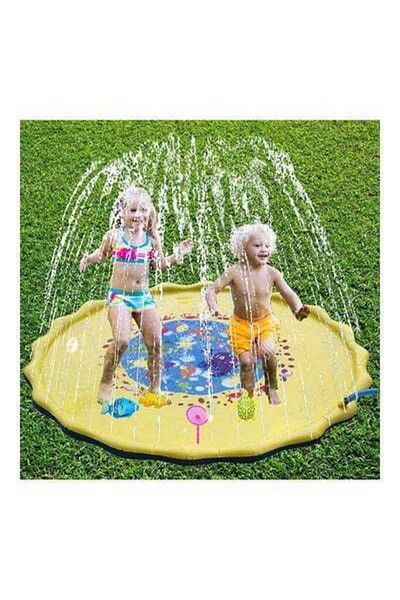 HALAMODO Inflatable Outdoor Beach Water Children's Lawn Sprinkler Spray Pool Play Mat 170x170cm