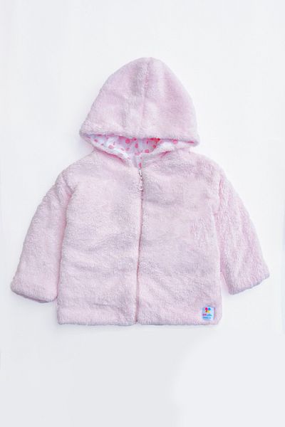 ipek atlas Girl Boy Baby and Child Muslin Lined Zippered Plush Coat