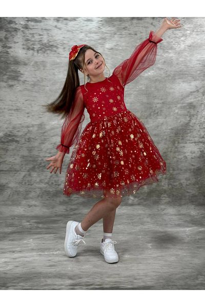 defada Red Star Tutu pufos fetita rochie de seara petrecere aniversare eibise