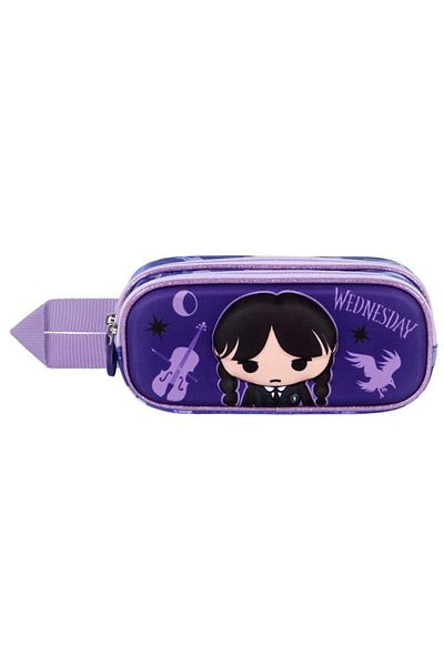 Depox 3D Wednesday Chibi Pencil Case, 2 compartments, 22x9.5x8 cm