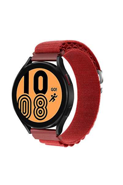 NewFace ساعة 20 ملم KR410 حبل قماش - أحمر SPTGL