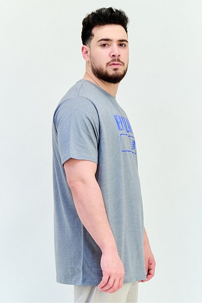 New Balance Men Athletic Fit Short Sleeves Outdoor T-shirt, Grey