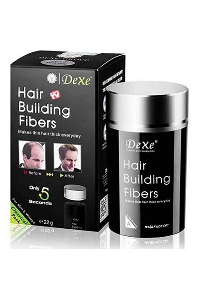 Dexe Hair Building Fibers – 22g Dark Brown – Conceals Thinning Hair for a Fuller, Natural Look
