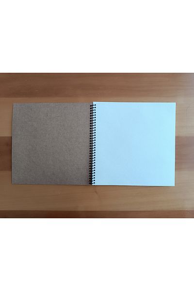 Pink Swan Craft 21 X 21cm Kraft Cover 60 Gr Ivory Inside 50 Sheets 100 Pages Notebook, Scrapbook, Bullet Journal