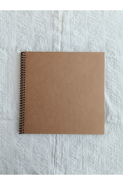 Pink Swan Craft 21 X 21cm Kraft Cover 60 Gr Ivory Inside 50 Sheets 100 Pages Notebook, Scrapbook, Bullet Journal