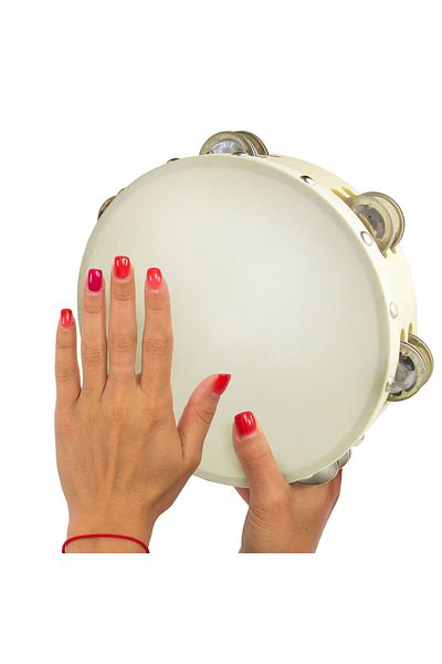 Depox Double tambourine, Oriental Mix, wood, canvas, beige