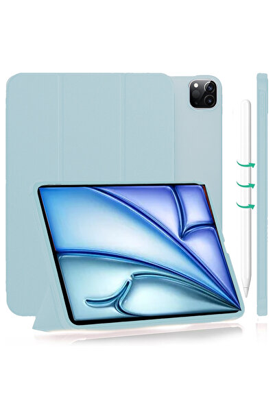 TEKNETSTORE İpad Air 13" M3 (2025) / M2 (2024) Kılıf Kapaklı Smart Standlı Uyku Modlu Akıllı Case
