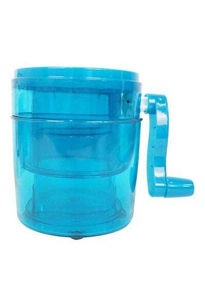 HALAMODO Portable Manual Ice Cone Maker Crusher Blue 20x14x1cm