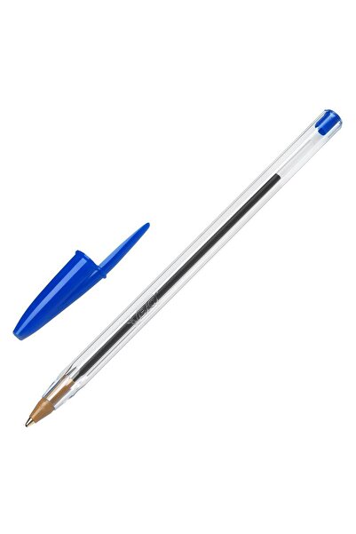 Bic قلم حبر جاف أزرق كريستال أصلي 50 قطعة عبوة اقتصادية