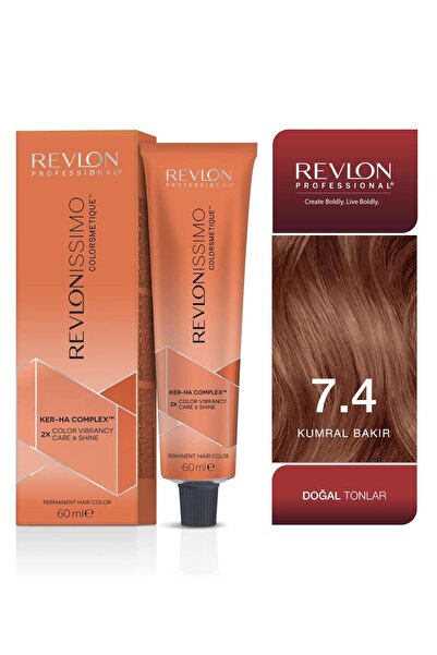 Revlon Professional Revlonissimo Colorsmetique™ CC 7.4 Bakır Orta Sarı Kalıcı...