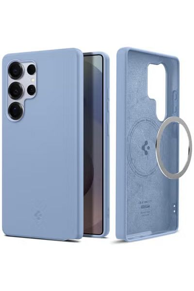 Spigen Spigen Silicone Fit MagFit for Samsung Galaxy S25 ULTRA case cover - Sapphire Blue