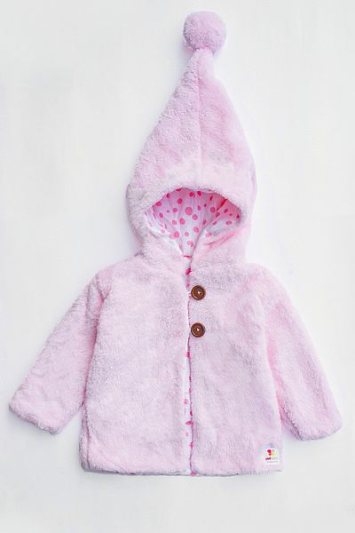 ipek atlas Girl Boy Baby and Child Muslin Lined Pompom Hooded Coat