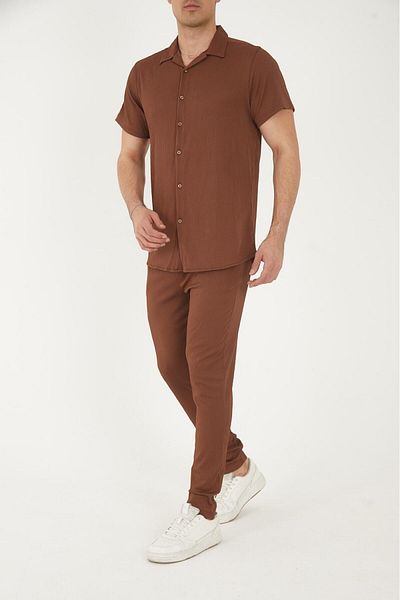MFZ Giyim Ανδρικό σετ από ύφασμα Slim Fit Ottoman