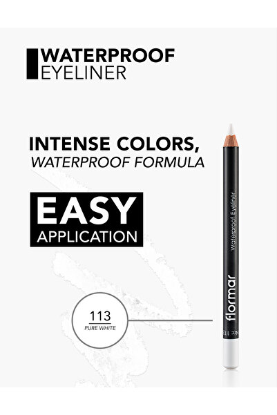 Flormar Flormar Waterproof Eyeliner 113 Pure White