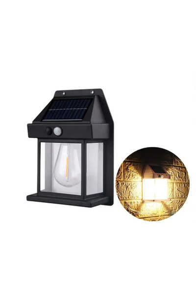 Depox Solární venkovní lampa, pohybový senzor a 3 režimy svícení, 17 cm