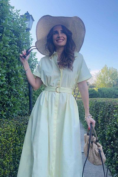 Clothing palette ROCHIE DE BUMBAC CU CAMPĂ DE MĂRIME MIDI