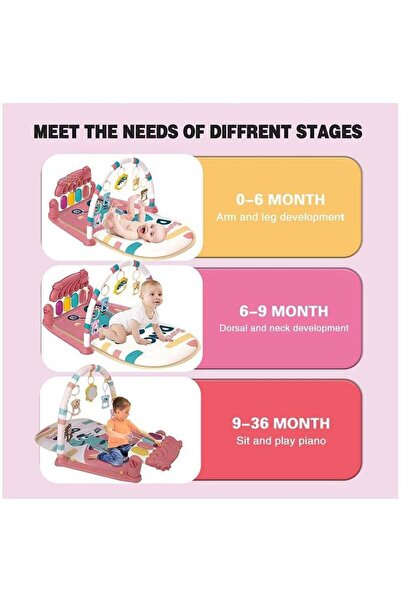 Yelajoy Baby Play Mat, With 5 Baby Learn Sensory Toys, Music and Lights, Perfect for Newborn Child Gifts