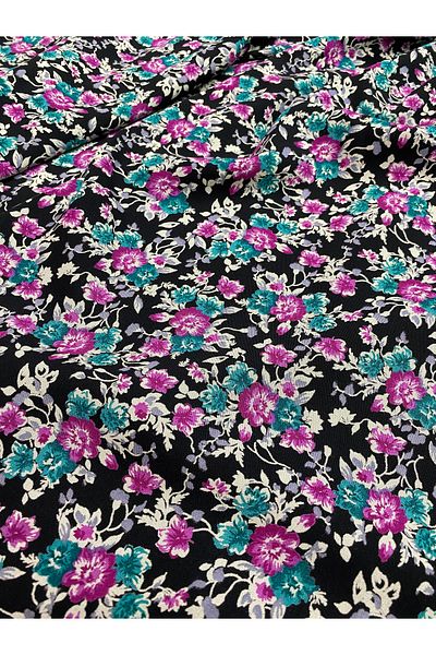 sinankardeşler Viscose Patterned Large Size Women's Shalwar - Elastic Pockets