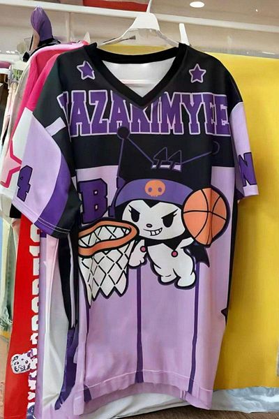 Köstebek Purple Kuromi Mazakimyee Basketball Unisex T-Shirt