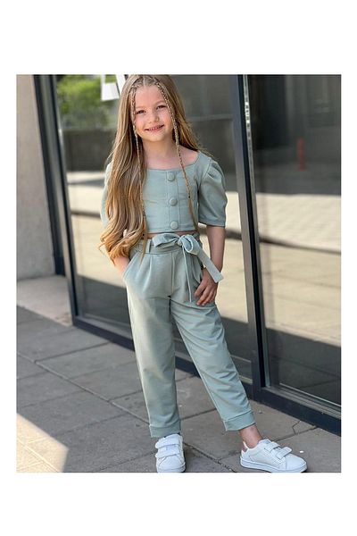 My Kids Wear Stylish Girl's Bottom and Top Set