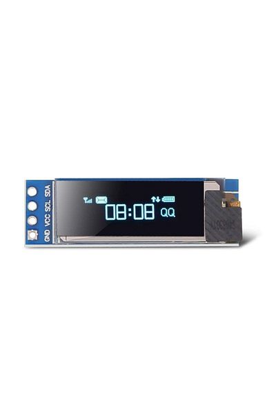 AOKIN blue 0.91 0.91inch I2C OLED Display Module I2C SSD1306 OLED Display Module White / BLUE I2C OLED Scr