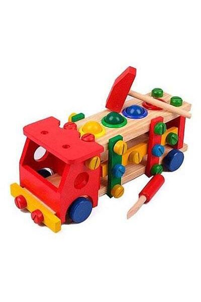 HALAMODO 2-In-1 Reassembly Multifunction Screw Vehicle Hammer Educational Building Blocks Toy