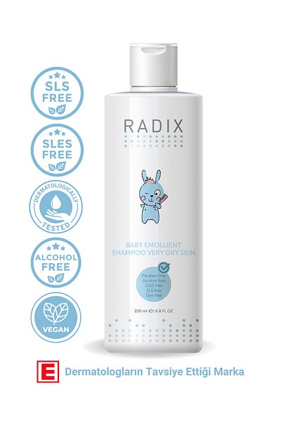 Radix Emollient Shampoo for Babies and Children 200ml - Emollient Shampoo 200 Ml (hair-body)8681877436141
