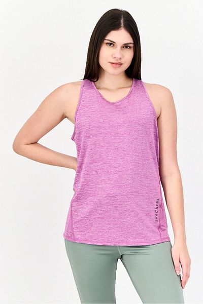 SKECHERS Women Sportswear Fit Sleeveless Training Top, Purple