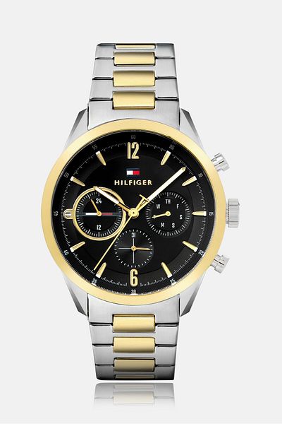 Tommy Hilfiger Men 1791944 Round Watch 44mm, Silver