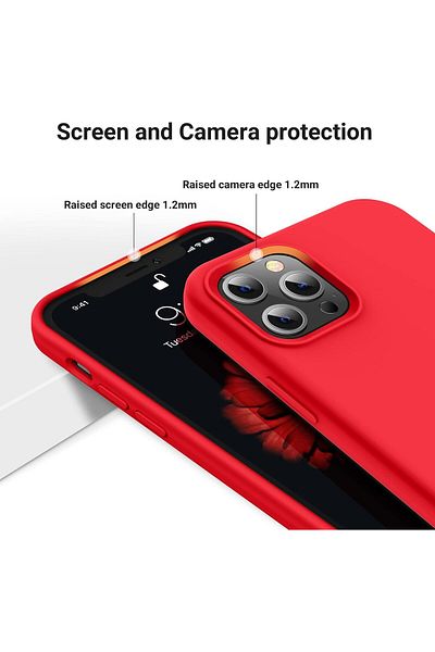 Generic غطاء سيليكون متوافق مع iPhone 12 Pro Max، ملائم للغاية مع حماية كاملة للجسم