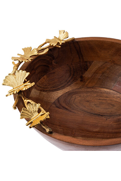 Dania Round wooden fruit plate, size 25 cm