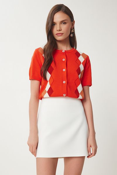 Lovelyİstanbul Mini Woven Skirt Bone Lfk0006