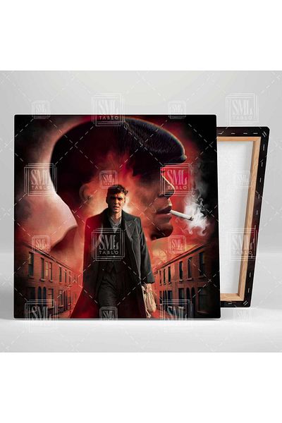 SML TABLO Плакат с квадратен принт на платното с Peaky Blinders от Томас Шелби, който ходи