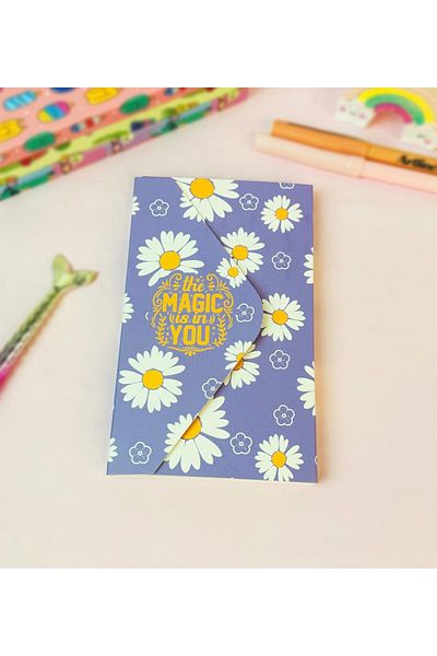 Gift Moda Caiet plic cu design violet margaretă