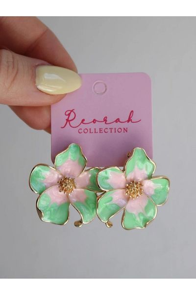 Reorah Collection Green Orchid Earrings