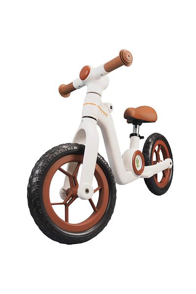 ACTION ONE Bicicleta fara pedale pentru copii Little Dino, 12 inch, alb