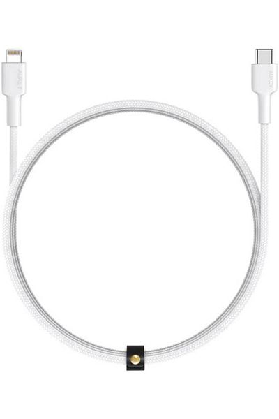 AUKEY MFI Braided Nylon USB-C To Lightning Cable, 0.9m Length
