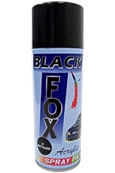 Generic Black Fox Acrylics Spray Paint 400 ml - Mat Black Color